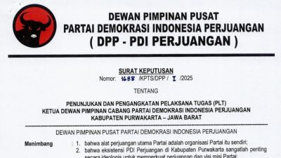 Entis Gantikan Sutisna Jabat Pelaksana Tugas Ketua DPC PDIP Purwakarta